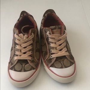 COACH Barrett Brown/Tan Signature Canvas Sneakers